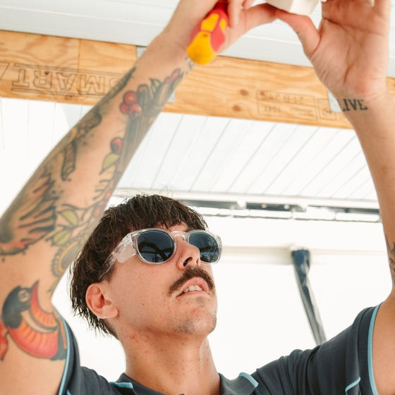 Cruisers Clear Frame Polarised Lens Safety Glasses