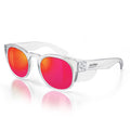 Cruisers Clear Frame Mirrors Red Polarised Safety Glasses