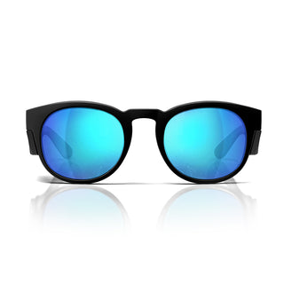 Cruisers Matte Black Frame Mirrors Blue Polarised Safety Glasses