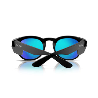 Cruisers Matte Black Frame Mirrors Blue Polarised Safety Glasses