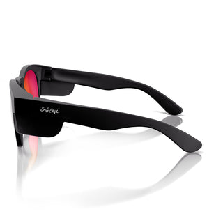 Cruisers Matte Black Frame Mirrors Red Polarised Safety Glasses