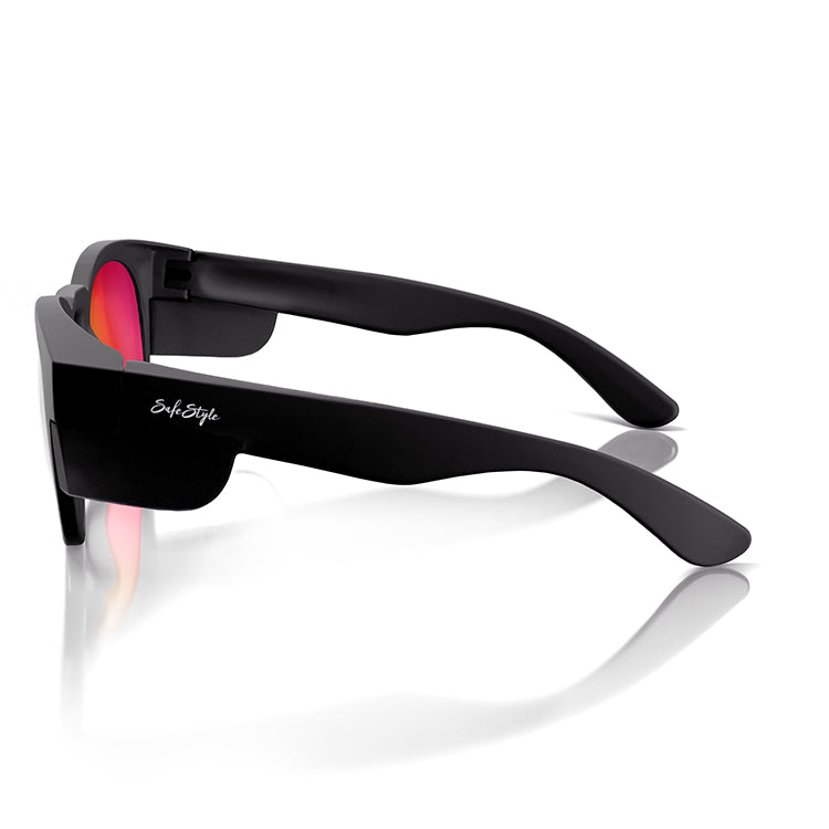 Cruisers Matte Black Frame Mirrors Red Polarised