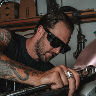 Primes Matte Black Frame Polarised Lens Safety Glasses