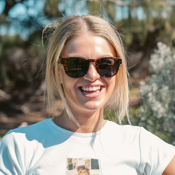 Cruisers Brown Tort Frame Polarised Lens Safety Glasses