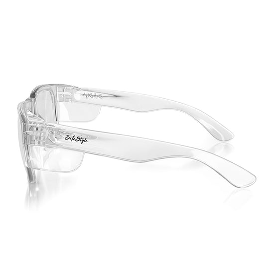 Fusions Clear Frame Clear Lens Safety Glasses